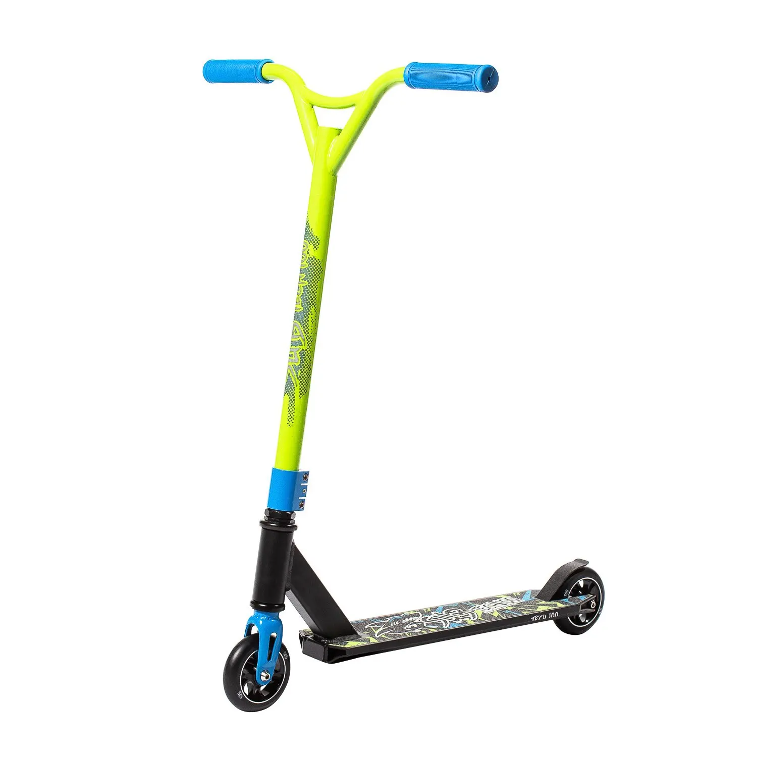 Kick scooter трюковый sub tech100 двухколесный adult up to 100 kg black and neon 00-180056 2020 | Спорт и