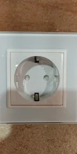 Power-Socket Glass-Panel Livolo Eu Wall Standard White 16A Crystal AC No 110--250v No-Logo