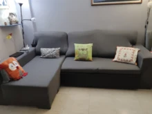 Grey Plain Color Elastic Stretch Sofa Cover Need Order 2Piece Sofa Cover If L-style fundas