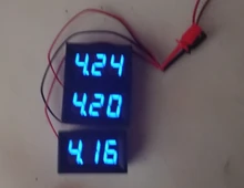 Voltímetro Digital LED de 2 y 3 cables, Detector de voltaje para coche y motocicleta, DC 12V, Monitor de capacidad, color rojo, verde y azul, 0,56 pulgadas