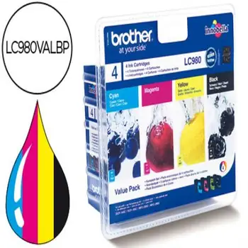 

Ink-jet brother lc-980bk dcp-145 dcp-165 mfc-250 black magenta yellow cyan pack4 43894-LC980VALBP