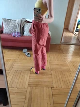 White Harem Pants Trousers Elastic-Waist Loose Cotton Linen Plus-Size Summer Casual Women