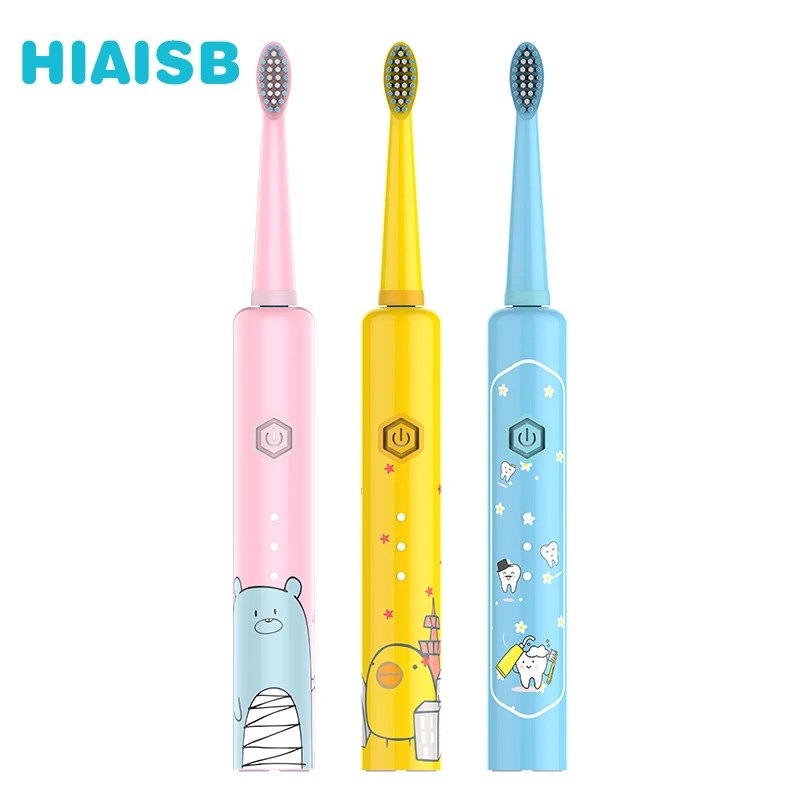 

HIAISB 2-12years Old Baby Electric Toothbrush High Quality Kids Toothbrush For Kids Lovely Color Deep Cleaning