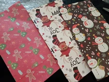Gift-Bags Boxes Guests-Packaging Merry-Christmas Deer Candy Stickers No Party with Snowflakes