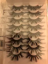5/8/12 pares 3D pelo de visón pestañas falsas hecho a mano pestaña larga Natural Wispy pestañas tupidas reutilizable extensión de pestañas postizas