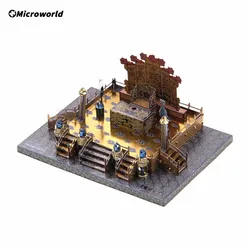 Microworld – Puzzle Nano 3D en métal pour adulte, Kits de construction de palais ZhengDa GuangMing, jouets éducatifs découpés au Laser pour bricolage 