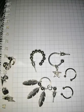 Pendiente de cartílago falso para hombre y mujer, juego de 12 unidades de Arete de hojas de oro sin perforación, Clips para las orejas, joyería