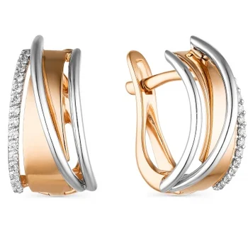 

Alcor earrings with 30 diamonds in red gold