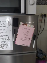 Pizarra magnética A5 para escribir, pizarra con imanes para nevera, tablero de mensajes borrable, horario diario de oficina y hogar, para hacer lista