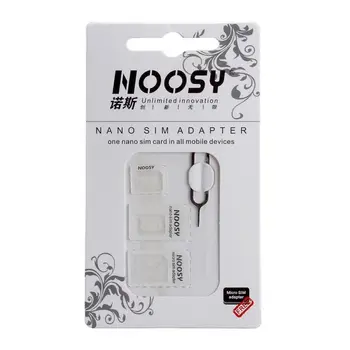 

Nano SIM Adapter/micro-SIM/standard SIM-White