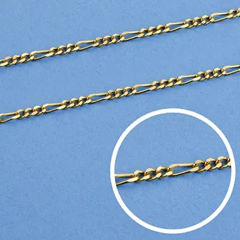 

18k gold chain solid 60cm. Link 3x1 width 1mm. 3.75 grs. [9454]