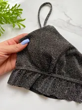 Bandage Swimwear Bikini Biquini Bathing-Suit Beachwear Mini Thong Push-Up Shiny Micro