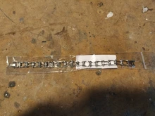 Pulsera de cadena de motocicleta lychee Biker para hombre, brazalete Punk de acero y titanio, joyería