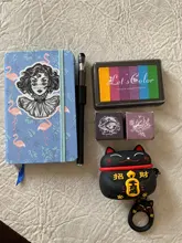 Almohadilla de tinta no tóxica de seguridad, 6 colores, almohadilla de tinta creativa de arco iris, sello de goma a base de aceite para impresión de dedos de niños, regalo artístico para niños