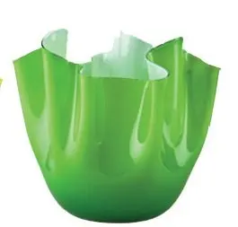 

Venini Vaso fazzoletto medio cm 24 bicolore Verde erba Verdognolo (int)