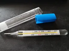 Dispositivo de medición de la temperatura corporal, termómetro de vidrio mercurio para axila, producto para el cuidado de la salud en el hogar, pantalla de gran tamaño, 1 ud.