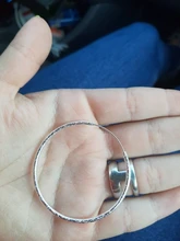 AGLOVER-pendientes de plata de ley 925 esmeriladas redondas para mujer, 50MM, grandes, de moda, alta calidad, regalo de joyería de boda