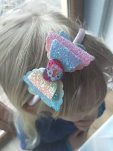 Clip para el pelo para niña, accesorios de cabello para chica, horquillas con lazo, cinta para el pelo, tocado elástico de dibujos animados, regalo, My Little, muñecos de poni