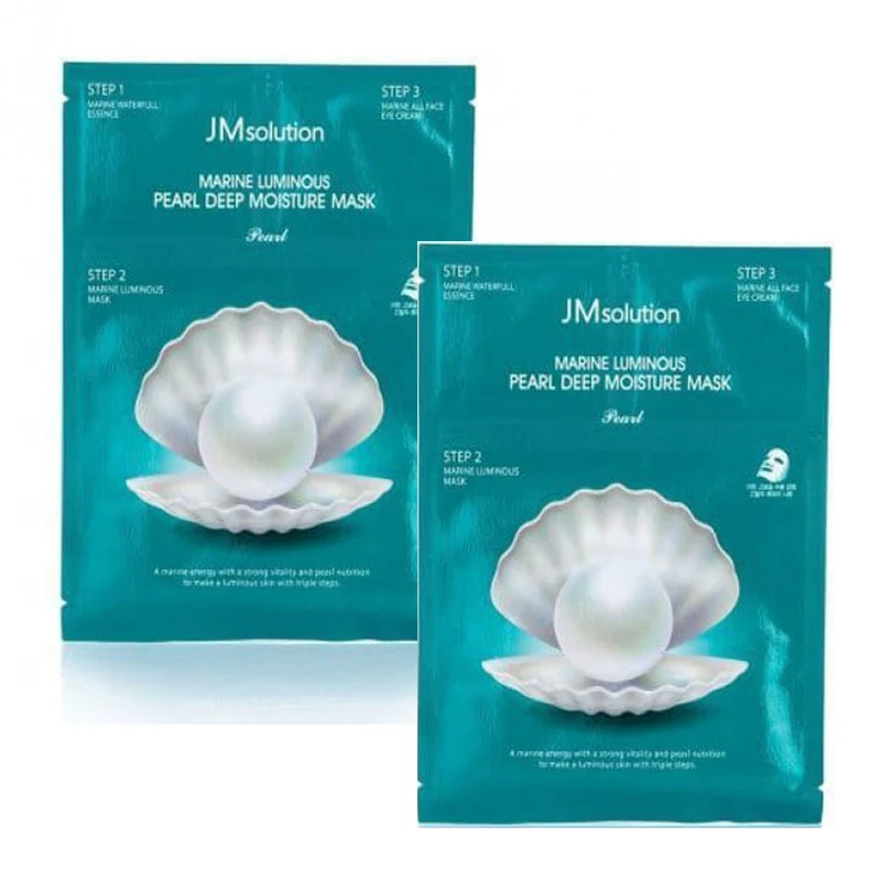 Набор для омоложения кожи лица с белым жемчугом Marine Luminous Pearl Deep Moisture Mask JMsolution 2 шт |