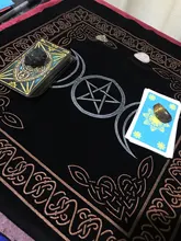 Mantel de cartas de Tarot constelaciones de 50x50cm, tela de terciopelo para adivinación, juegos de mesa, almohadilla para tarjetas de oráculo, runas, suministros de brujería