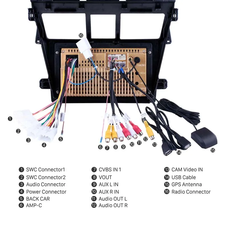 Lionet gps навигация для автомобиля Toyota Vios 2007-2012 9 дюймов RT1003X