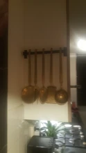 Estante de gancho de cocina negro mate, barra de despensa, estante de cocina, marco de aluminio espacial, utensilios de cocina, estante de almacenamiento de herramientas