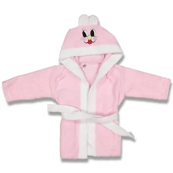 

Rabbit FigureNewborn Hooded Pink Baby Girl Hooded Bathrobe Child Toddler Bathing Towel Robe Cute Winter Clothing Sleepwear