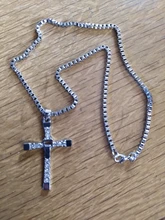 Collares y colgantes de Color dorado para hombre, joyería de película, collar con colgante de Cruz clásica de Fast and The Furious Toretto