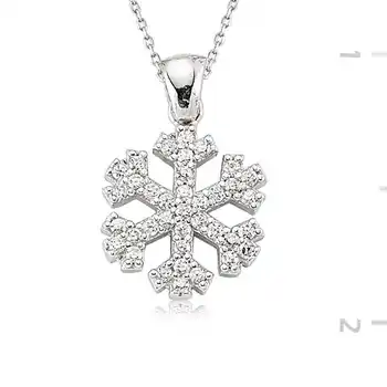 

KUTAYDAN 925 Sterling Silver Snowflake Lady Necklace