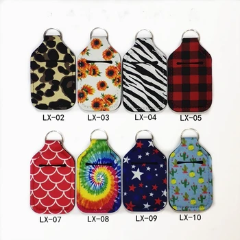 

diy travel hand sanitizer stand holder neoprene Sewing keychain 6*10CM bulk 2020 new stock 100pcs