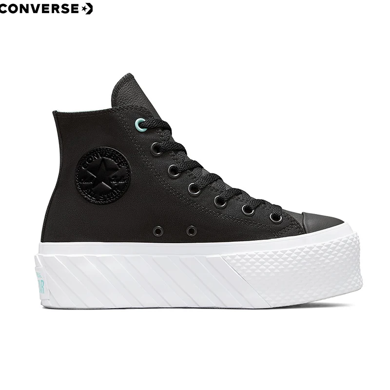 Оригинальная женская спортивная обувь Converse Chuck Taylor All Star Lift 2X черная/белая 571675C-001 |