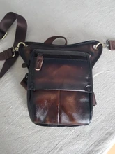 Crazy Horse-bandolera pequeña de cuero para hombre, bolsa cartuchera masculina de diseño multifunción con cinturón de viaje a la moda, 211-4-d