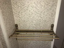 Towel-Rack Hooks Bathroom-Accessories Foldable Antique Aluminum Brass with Active