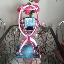 Alileader-soporte para pelucas de plástico para cabeza de maniquí peluca plegable soporte para pelucas