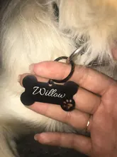 Pet-Id-Tag Pendant Pet-Accessories Puppy Engraved Keyring-Bone Personalized-Collar 
