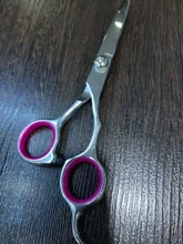 Recorte de pelo esquilar mascotas tijeras planas de acero inoxidable para tijeras de peluquería canina 6 pulgadas tijeras adelgazamiento borde afilado perro herramienta de corte