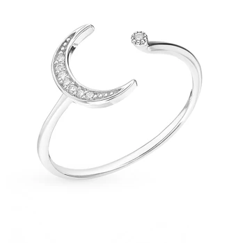 

Silver ring with cubic zirconia sunlight sample 925