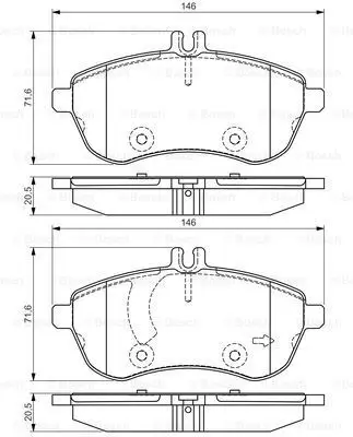 Колодки тормозные MERCEDES W204/W212 передние BOSCH 0 986 495 10