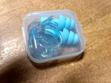 1 caja de PC lleno de confort de los tapones para los oídos de reducción de ruido de silicona suave tapones de oído soga de PVC tapones para los oídos de protección para la natación para dormir