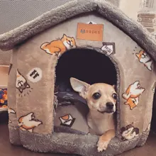 Bed-Mat Basket Kennel Sofa Pet-Products Dog-House Cat-Nest Puppy Cave Dogs Foldable Small