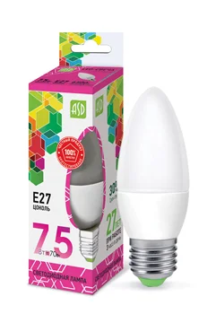 

Lamp led led candle-standard 7.5 W 230v E27 6500 K 675lm ASD
