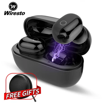 

Mini Wireless Bluetooth Earphone True Wireless Stereo Sport Headset Touch Control Sweatproof Earbuds with Charging Box