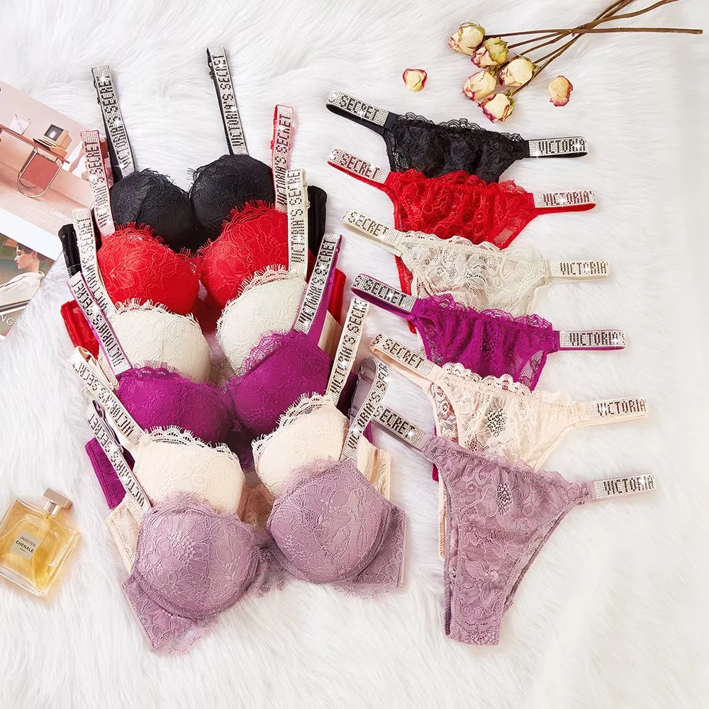 Comfort Femme Sexy Lingerie Ensemble Push Up Bra Victoria's Secret Lingerie Ensemble Femme 2 Pièces Brand Sous Vetement Femme