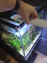 Luz LED para acuario superfino, iluminación para cultivo de plantas acuáticas, lámpara de Clip brillante impermeable, LED azul de 18-75cm para plantas de 220v