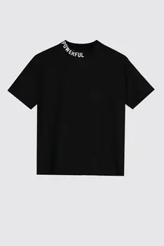 

Trendyol Colar Printed Semifitted Knitted T-Shirt TWOSS20TS1270