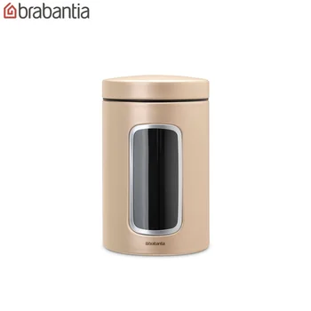 

Контейнер для сыпучих продуктов Brabantia с окном 1,4л, шампань, 304828