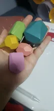 Bloques de construcción de piedra colorida Jenga para niños, juguete educativo de estilo nórdico creativo, piedra de arcoíris, juguete de madera
