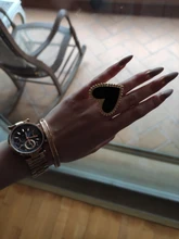 AENSOA-anillos de corazones dorados bohemios para mujer, sortija de esmalte redondo con corazón de amor bohemio para mujer, joyería con estilo de dedo 2019