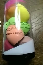 Maange10 Uds Mini Foam-Puff de polvo grande, belleza, licuadora, base correctora, crema suave, en húmedo y seco, doble uso