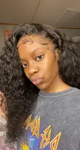 Pelucas de cabello humano con encaje frontal para mujeres negras peluca rizada de ondas profundas hd, bob frontal, pelo largo afro brasileño de 30 pulgadas, peluca de agua completa